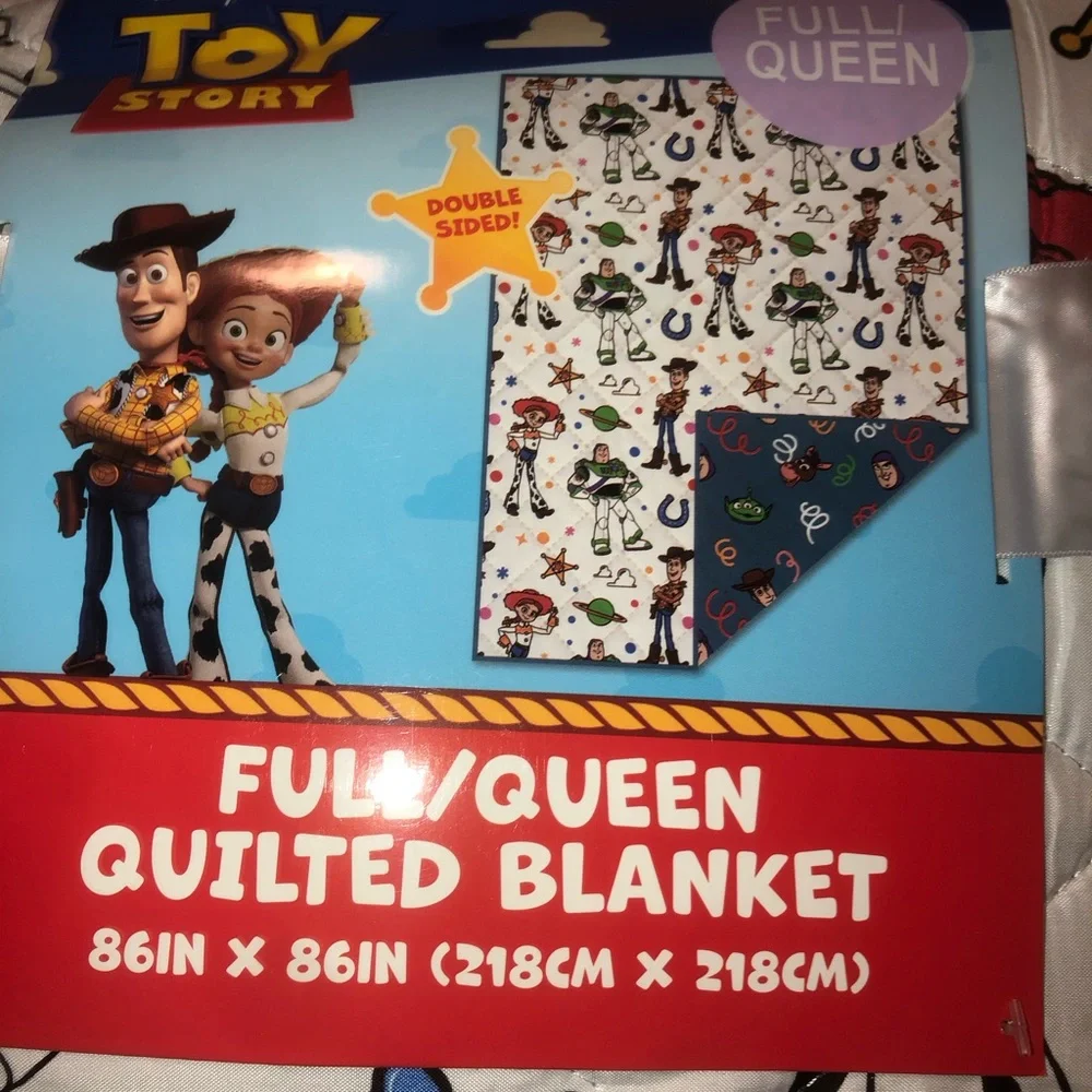 💙 Toy Story Full/Queen Quilted Blanket - Reversible 💙 Disney 💙 Pixar